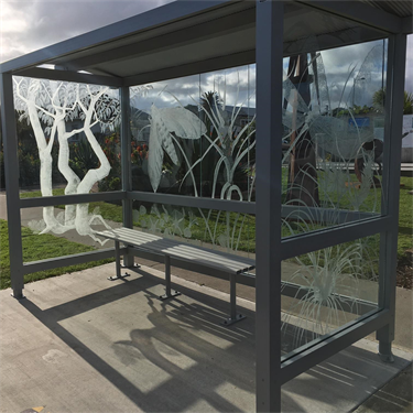 Rangiora Bus Shelter by Claire Bell, 2019