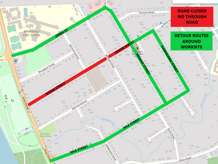 Nixon St closed to all through traffic from 16 January-30 June 2023