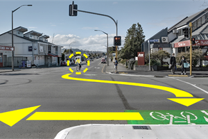 Hook turns for cyclists at intersections