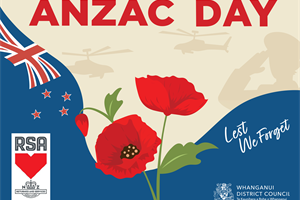 Graphic of NZ flag and Anzac poppies