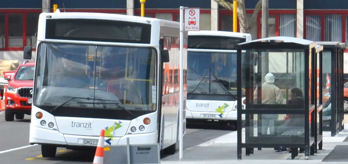 Buses on lower St Hill Street