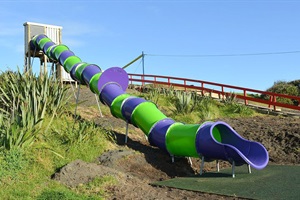 The new tunnel slide at Castlecliff Domain is ready to ride!