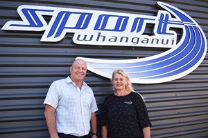 Former Sport Whanganui chief executive Danny Jonas with newly-appointed CE, Tania King