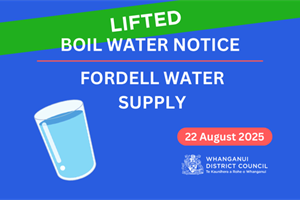 Graphic for lifting boil water notice - Fordell water supply