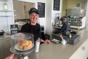 Loulou Krebs at JARS Cafe at the Whanganui Airport