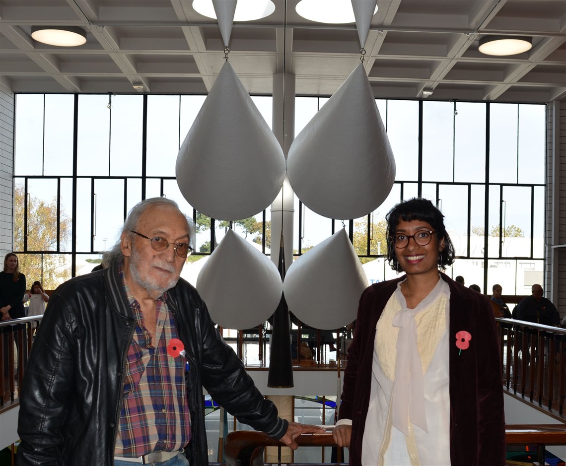 Matt Pine with Anique Jayasinghe, Community Arts Coordinator at Whanganui & Partners and Chair of the Public Art Steering Group