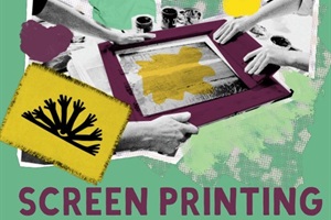 Screen printing workshop advertising for Youth Week