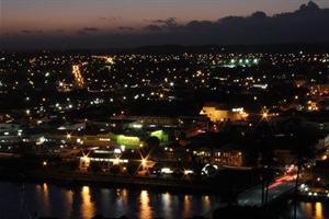 Whanganui city at night