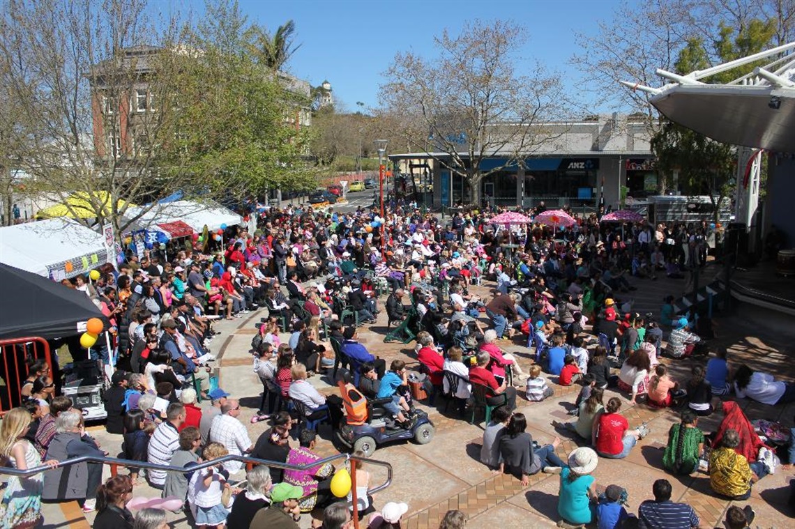 Majestic Square in Whanganui's central city is regularly used for outdoor events and community gatherings