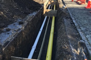Tawa Street infrastructure project May 2022 - trench