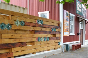 new Tram Shed fence on Taupo Quay