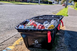 Recycling crate nets in action