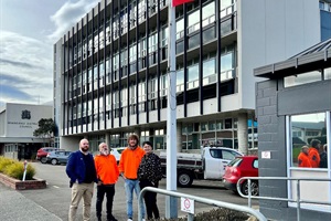 MATES in Construction flag flies outside Whanganui District Council.jpg