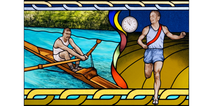 Billy Webb and Peter Snell window sponsored by Vallely Family