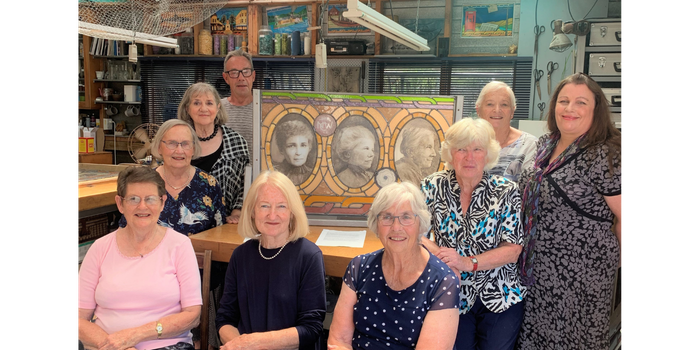 National Council of Women Whanganui with their Suffragist window